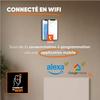 Radiateur électrique fixe connecté WiFi à inertie sèche céramique - BESTHERM - NESSA CONNECT 1000W - horizontal blanc
