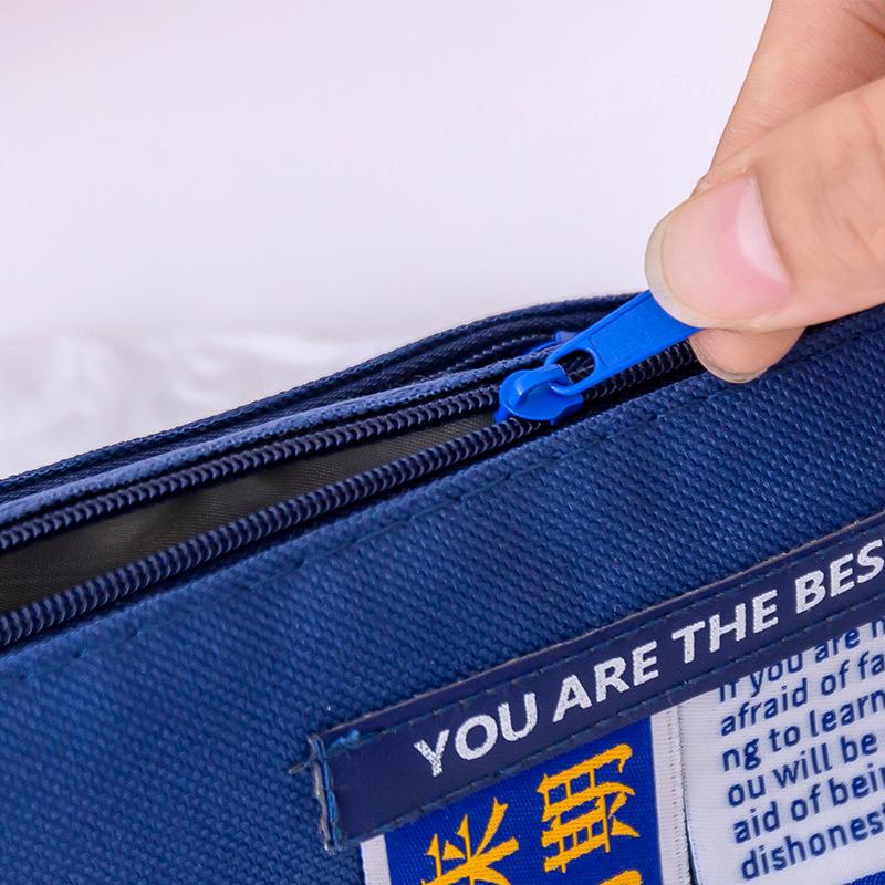 Oxfordtyg stor kapacitet pennskrin kreativ inspirerande text måste klara varje prov pennskrin handväska