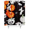 Tuniu Halloween Pumpkin Bat Pattern Shower Curtain Spooky Cute Decor For Bathroom Kids Room
