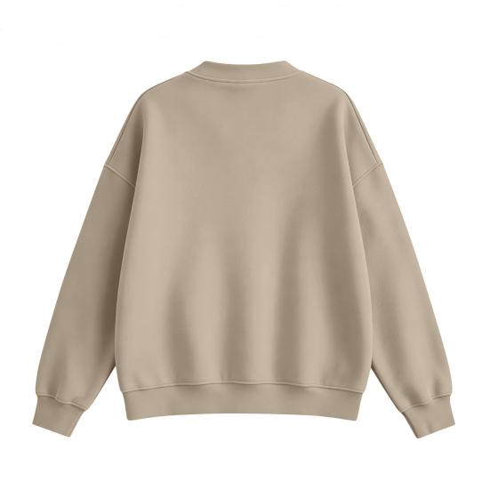 Solid Color Cardigan Women Button Front V-Neck Cardigan, Oversized Sweatshirt with Dual Pockets, Long Sleeve Casual Jacket for Fall Winter Pocket