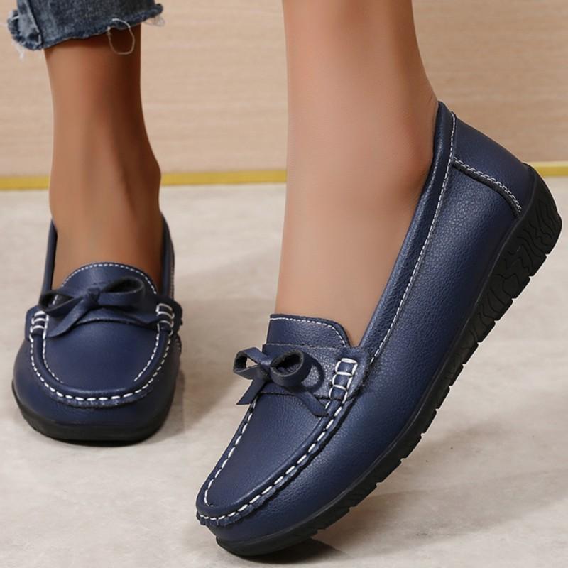 Women Flats Bowtie Women's Loafers Nurse Shoes For Women Slip On Walking Shoes Ballet Flats Women Zapatos Mujer Plus Size