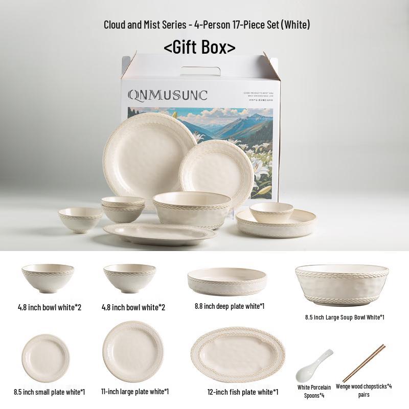 American Style Retro Underglaze Dinnerware Set