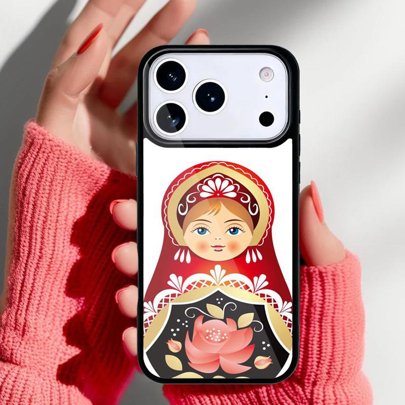 Cute Russian Dolls Matriochkas Phone Case for iPhone 17 16 15 14 13 Pro Max Back Cover for 12 11 Pro Coque