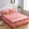 Bed Skirt Cotton Bedspread Set Embroidery Bed Dress Pillow Cases 3 Pieces/Set For King/Queen Double 1.5/1.8/2M Sheet Cover