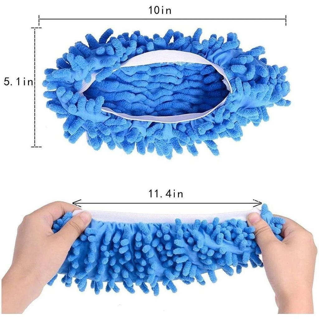 Microfiber Mop Slippers Shoes Cover Soft Washable Reusable Floor Polishing Dust Dirt Hair Men Women Sweeper Cleaning Mop Tool