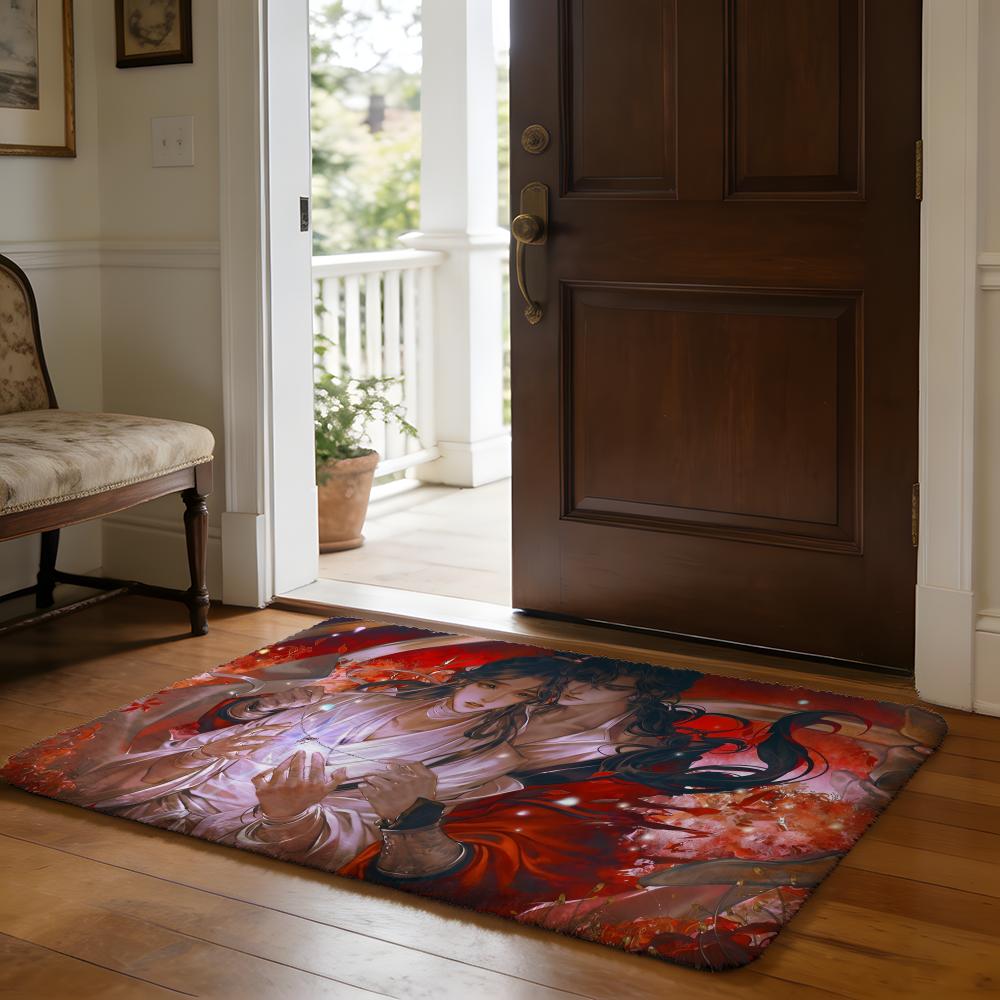 Bl HHeaven Official's BBlessing Floor Mat Soft Flannel Absorbent Mat Non-Slip Rug Home Bedroom Bathroom