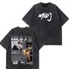 Rapper Milo J Album Tour Vintage Washed T Shirts Mens Women Clothing Harajuku Hip Hop Tshirts Short Slevee Oversized Tshirts