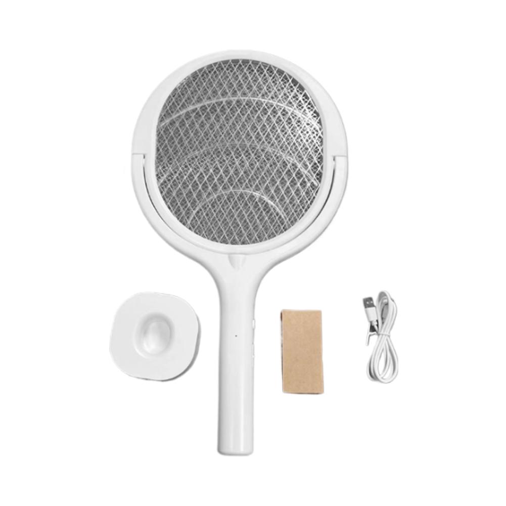 3000V Electric Mosquito Racket Mosquito Killer Lamp 2-in-1 USB Rechargeable Foldable Mosquito Swatter Fly Swatter Repellent Lamp