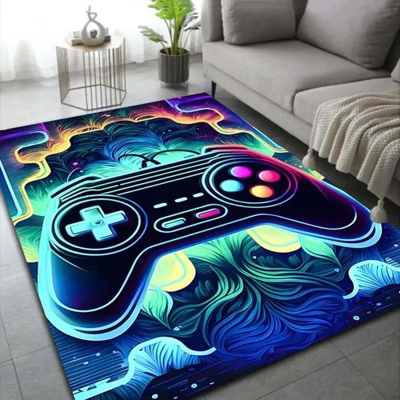 Gamer Rug Children's Room Carpet Cool Game Controller Doormat Home Living Room Bedroom Floor Mat Teens Dorm Hippie Style Mat