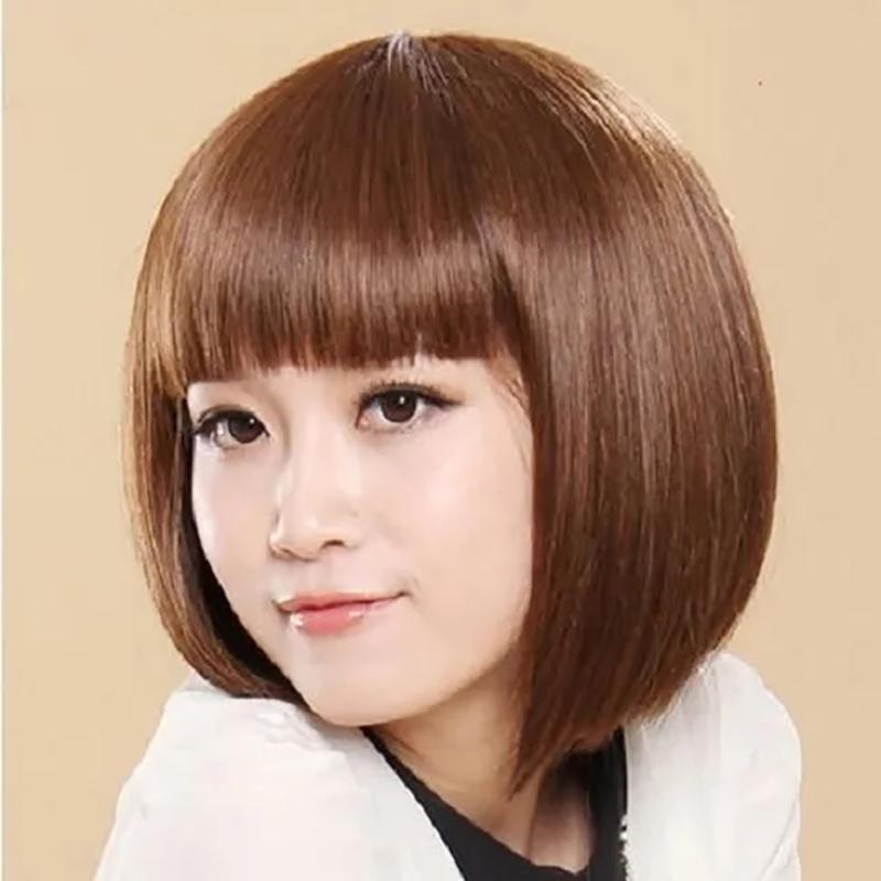 

Парики Мода Блондинка Высокотемпературное Волокно Короткие Прямые Волосы Парик Шиньон one size