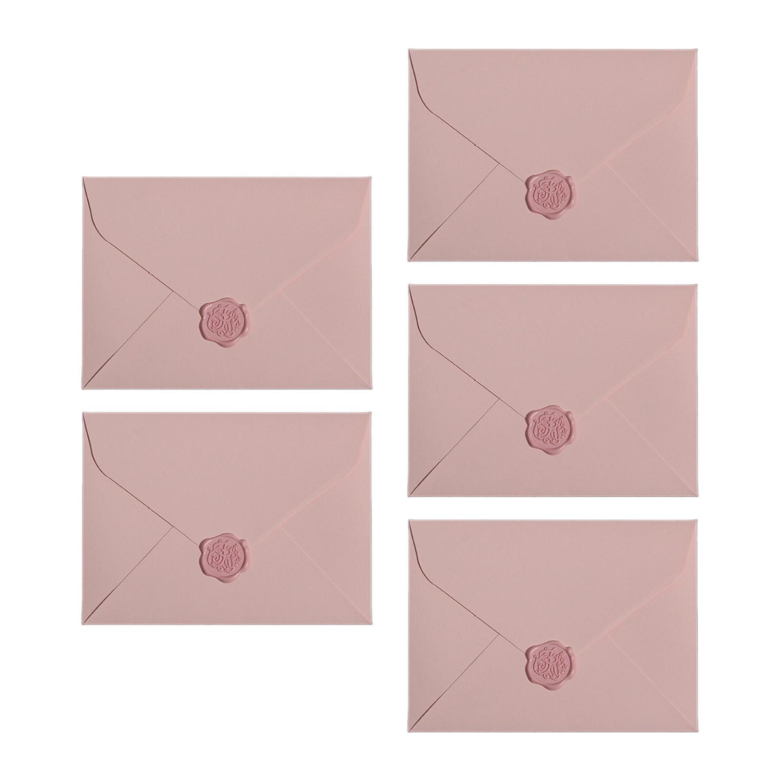 

5 шт. Розовые конверты Бумажные конверты Романтические конверты Конверты для приглашений для поздравительных открыток Приглашения на вечеринку S