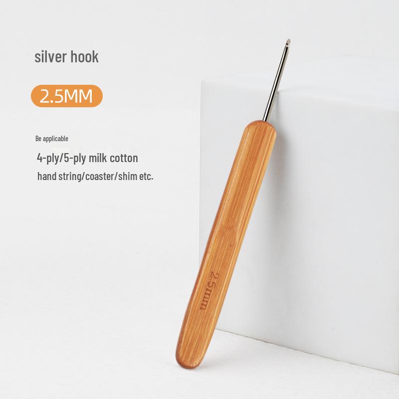 Carbonized Bamboo Crochet Hook for Hand-Knitted Wool Sweaters and Doll Slippers