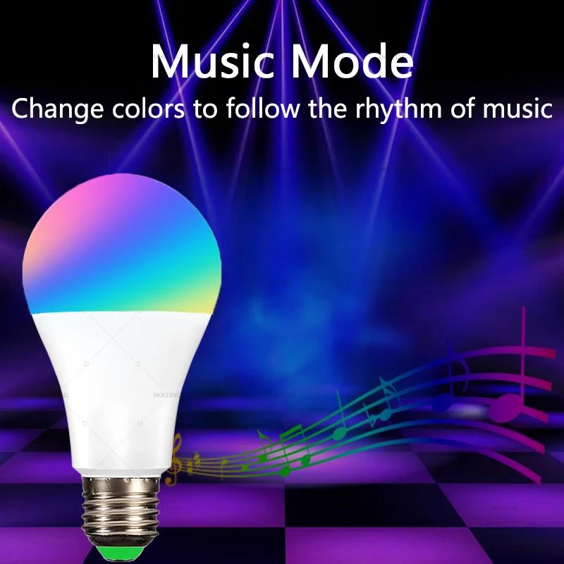 Wifi/BLE Smart Led Light Bulb Alexa Led Lamp E27 RGB 110V 220V Smart Lamps For Google Assistant Smart Home