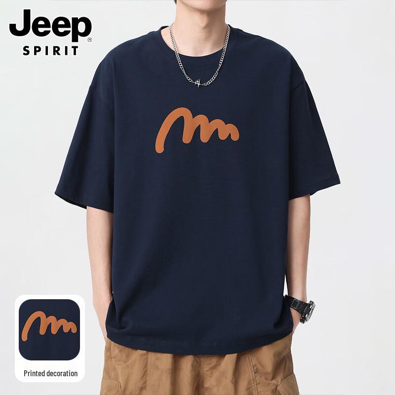 JEEP SPIRIT Men s Heavyweight Graphic T-Shirt L
