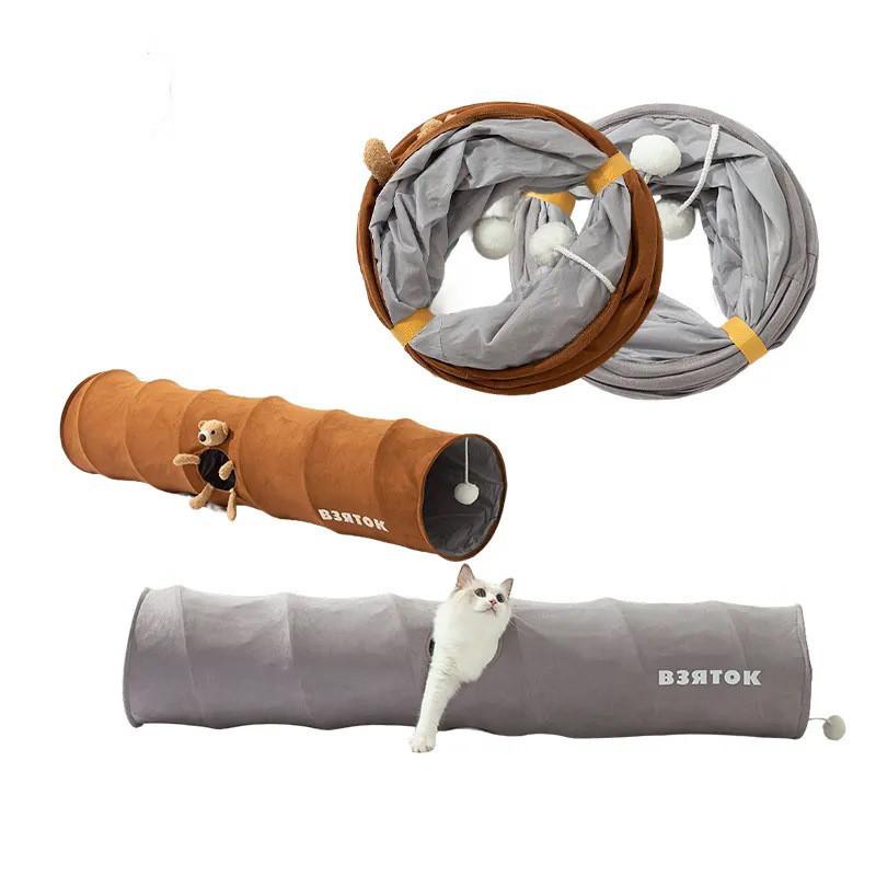 Cat Play Tunnel With Collapsible Structure For Enrichment And Exercise