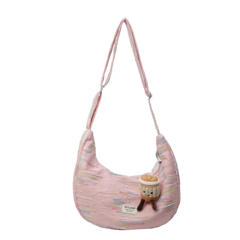 Casual Versatile Niche Bag Women's 2025 New Summer Messenger Bag Nylon Cloth Shoulder Dumpling Bag