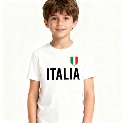 ITALIA Simple Kids T-Shirt Italy Memorial Clothing Boys and Girls Casual Daily Life Cotton Shirt Children O-neck Hot Sale Tops