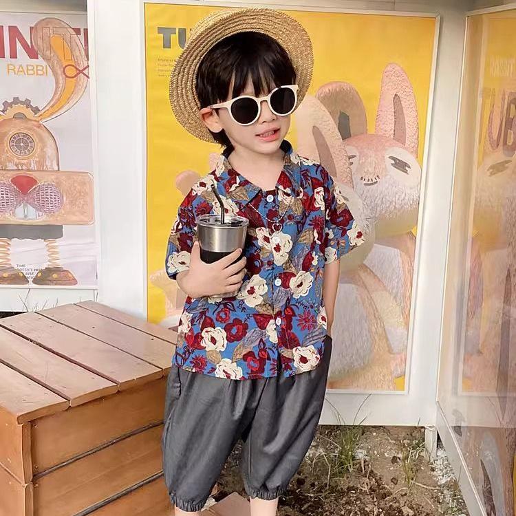 Boys Summer Short Sleeve Shirt Hong Kong Cool and Stylish Top