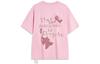 Li Ning Badfive Drop Shoulder Sleeve T Shirt Unisex Flower Branch Pink AHST887-2