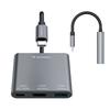 Hub Rozdzielacz USB-C Na USB-C USB-A HDMI PD 10 Gb/s 4K - Szary