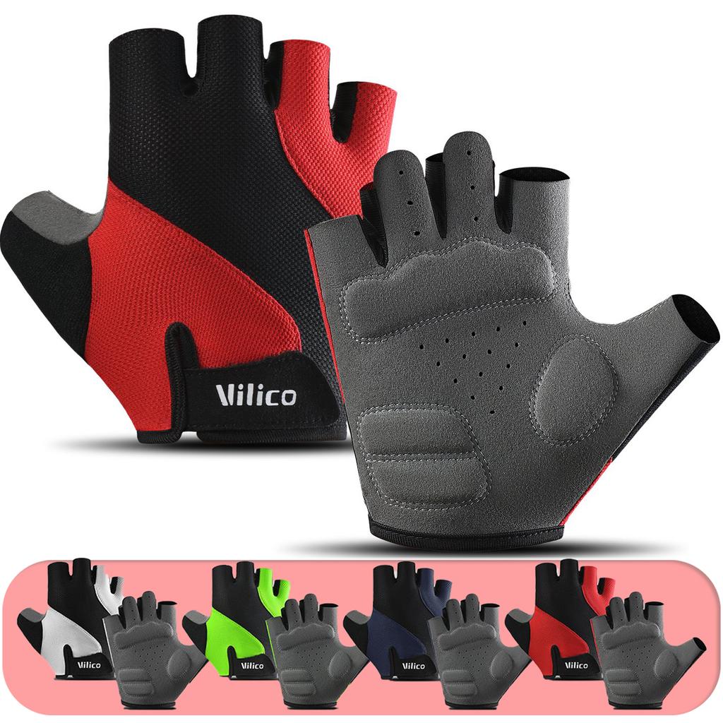 Cycling Gloves Breathable And Wear-Resistant Riding Short Finger Gloves,Outdoor Running Gloves For Spring And Summer Sports