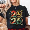Peace Love New Year Tshirt Unisex Clothes Daily Street Simple Casual Black T Shirts Streetwear Y2k Loose Trend Oneck Tee Top