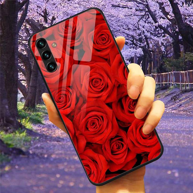 For Samsung A34 A54 A14 A7 2018 Case GalaxyA54 Glass Tempered Hard Cover Coque for Samsung Galaxy A34 5G GalaxyA34 Space A 14