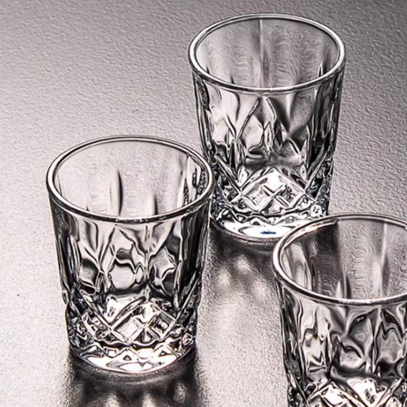 Sada sklenic na víno 12 ks Panák pro svatební dary Skleněné nádobí Průhledná sklenice na whisky Pohár Vintage Diamantová malba Párty sklenice