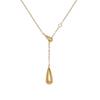 Exquisite Minimalist High-End Summer Teardrop Tassel Necklace - Clavicle Titanium Steel, Light Luxury, Fade-Resistant.