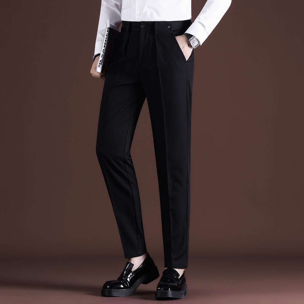 Autumn New Men's Casual Pants Pocket Design Sense Straight Men's Trousers Business Men's Solid Color Men's Pants
