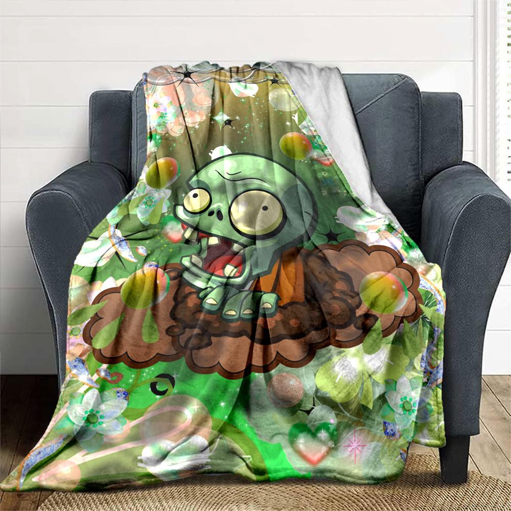 Plants Vs. Zombies Blanket Warmthful Decor Suitable for Chair Bedding Sofa Four Seasons Multipurpose Playful Design