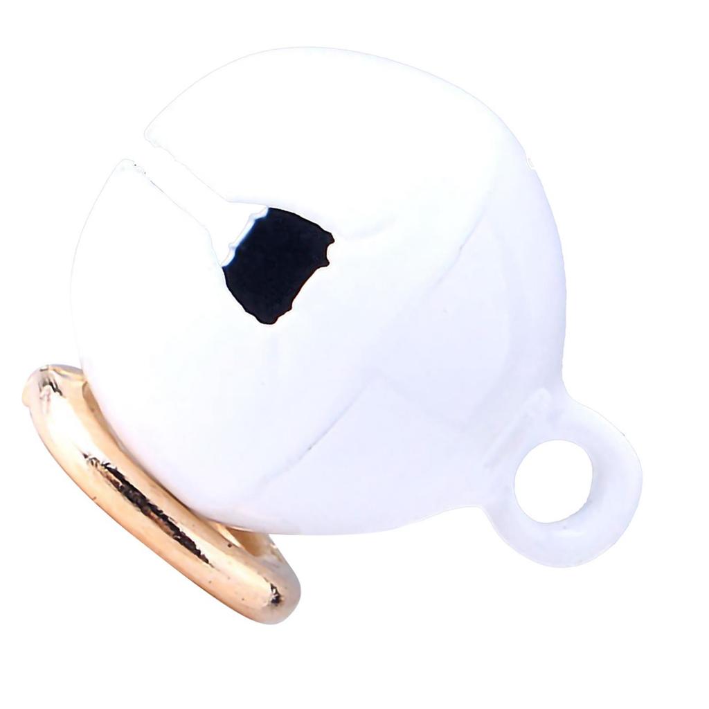 Haustierhalsband Glocke Eisen Haustier Runde Einteilige Glocke Halsband Anhänger Zubehör mit Schlüsselanhänger für Katzen und Hunde