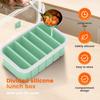 2Pcs Silicone Freezer Mold with Lid Reusable Stackable Soup Freezer Fresh-keeping Trays Container For Storing Food Meal Sauce