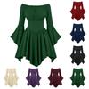 Renaissance Costume Women Medieval Pirate Corset Dress Off Shoulder Bells Sleeve Fairys Dress
