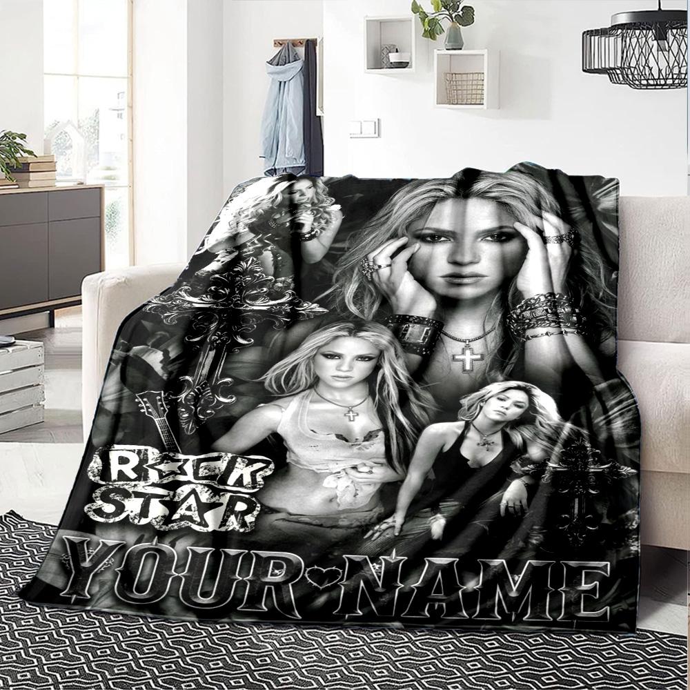 Name Individuell Shakira Druck Flanelldecke Hohe Qualität Warm Bequem Decke für Alle Jahreszeiten Perfekt für Geschenke Heimdekoration