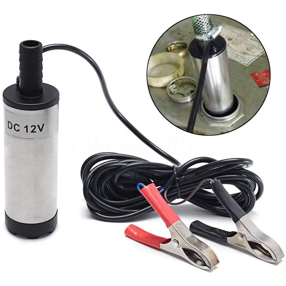 1PC Electric Fuel Transfer Pump Water Oil Transfer Refueling Submersible Pump For Diesel Water Pump 12V 24V 38mm For Car Motorbike