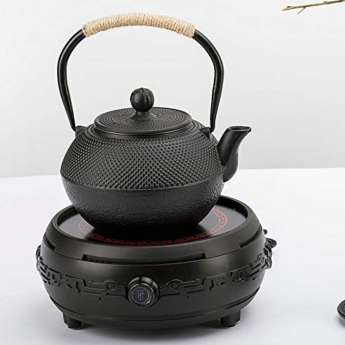 YIJOFU Iron Kettle, Nanbu Ironware, Unenameled, Iron Supplement, 1.8L, Rust Resistant, Iron, Can be used over an open flame, Induction Cooker Compatib