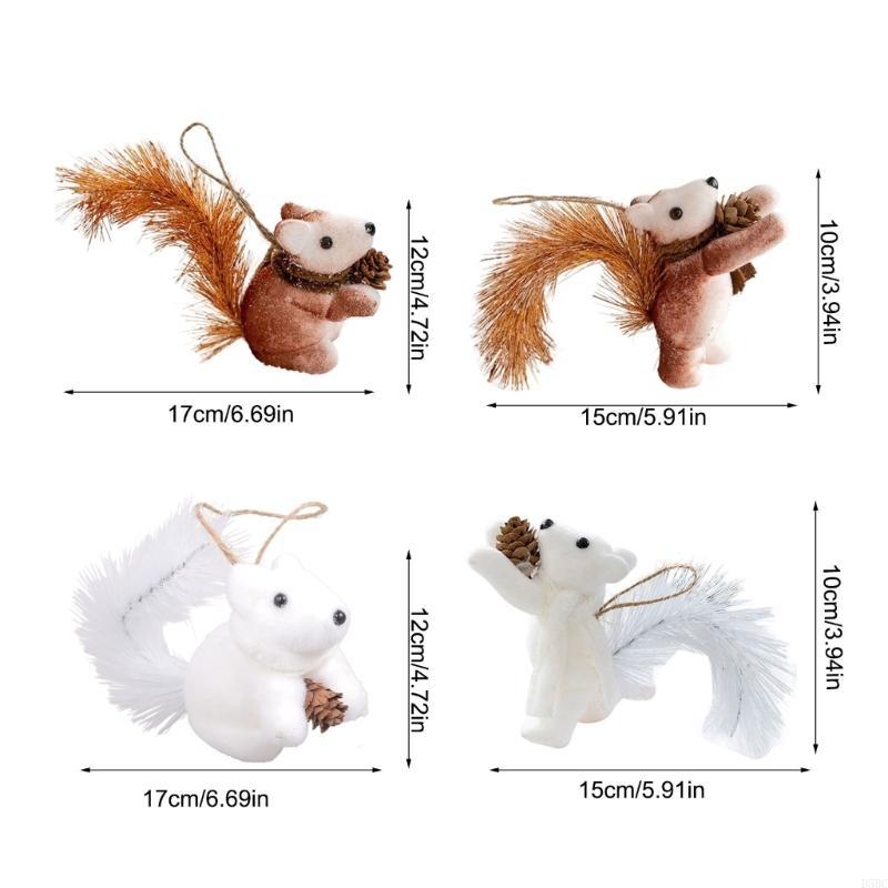 Handcrafted Squirrel Holiday Hanging decors Party Hanging Decoration For Christmas Tree Mantels Shelf Seasonal Display