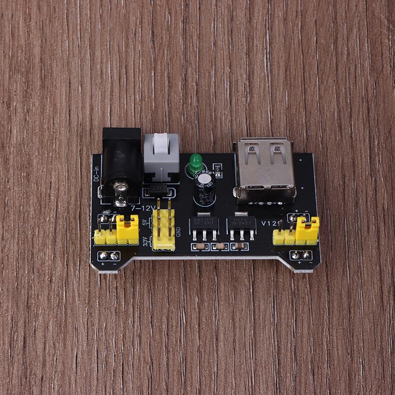 Mb102 Steckbrett Stromversorgungsmodul 830 Punkte Lötfreies Prototypen Steckbrett Kit mit 65 flexiblen Jumperkabeln DIY Elektronik 3.3/5