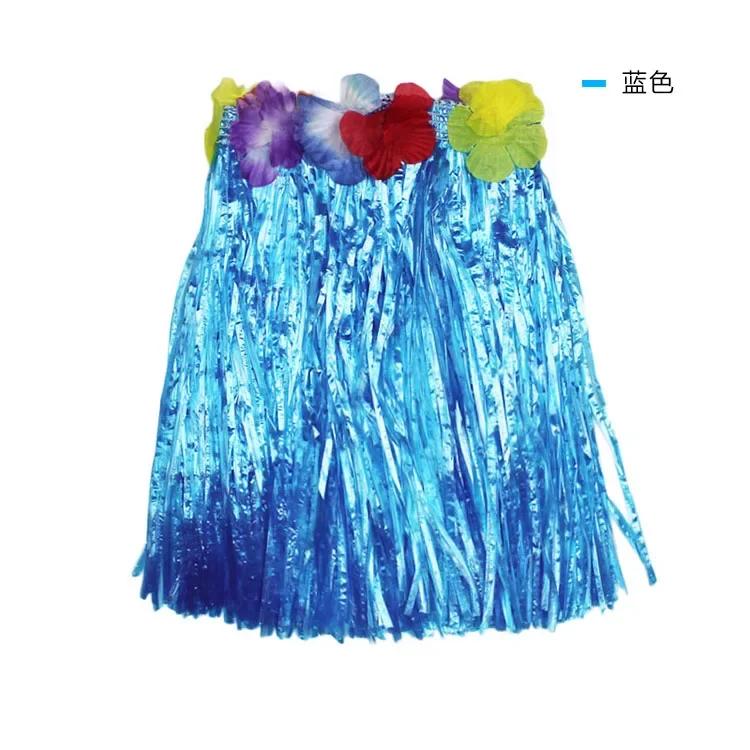 

30/40/60/80cm Plastic Fibers Women Dance Grass Skirts Hula Hawaiian costumes Children Stage Dress Up Festive Apparel Accessories 30cm Grass Skirts синій