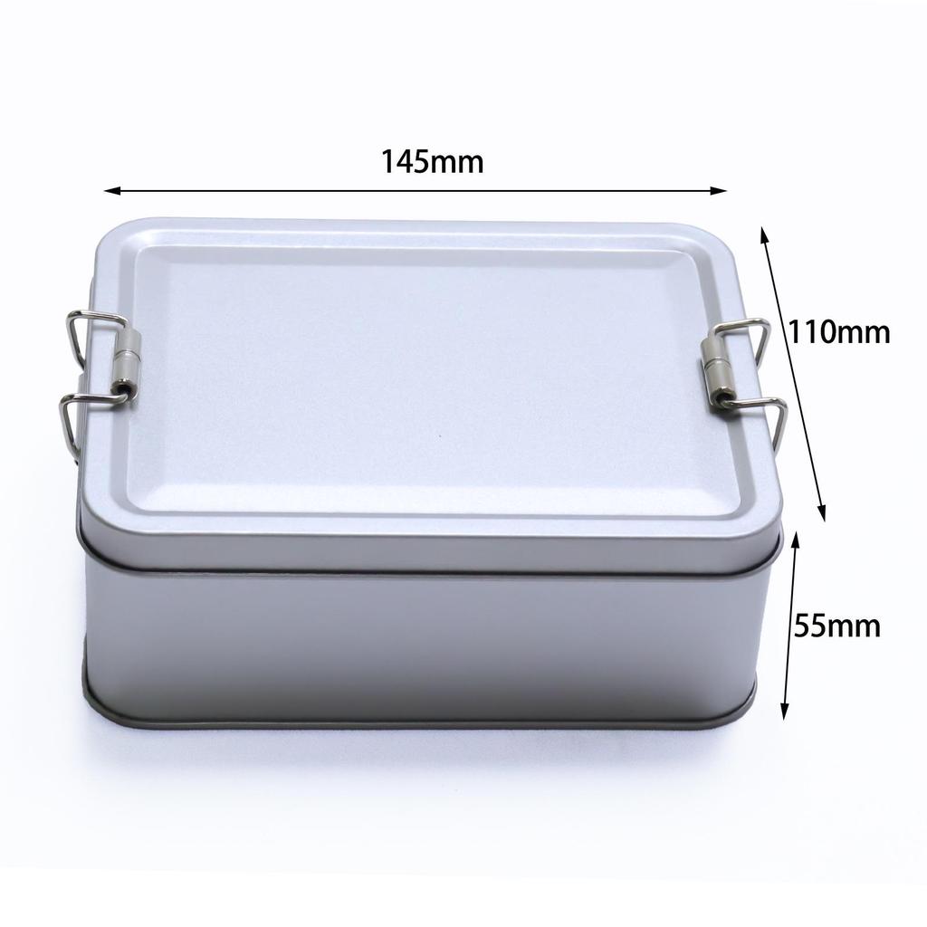 Medium Clasp Tin Box for Snacks and Pastries