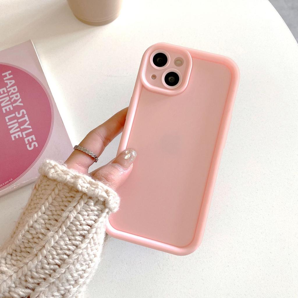 Jednobarevný zesílený silikonový kryt na telefon Nárazuvzdorný ochranný kryt pro iPhone