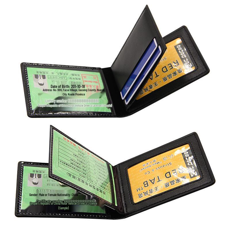 Kožená peněženka na řidičský průkaz a více karet se vzorem krokodýlí kůže