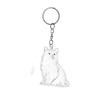 Transparent Acrylic Keychain Cat Hair Storage Capsule Handmade Hamster Hair Storage  DIY Pendant