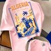 Algerisches Reise-Unisex-T-Shirt Ein untätiges Paradies Retro-Muster Streetwear Top