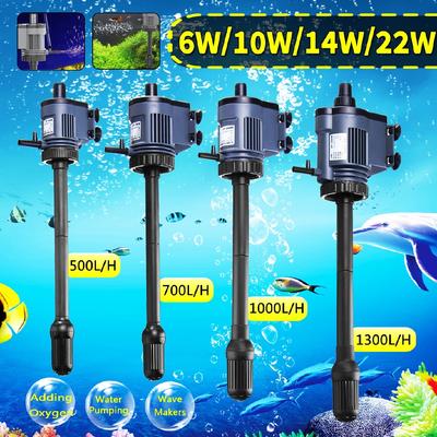 3in1 6-22W Submersible Water Fountain Pump Filter Fish Pond Aquarium Water Wave Pump Water Circulate Air Oxygen Increase