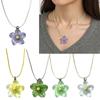 Leuchtende Eier Blumen Charm Halskette Farbwechselndes Design Künstlerischer Dopamin Schmuck Zubehör