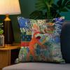 H-Henri M-Matisse Painting Pillow Case Home Double-Sided Printing Short Plush Colorfast Microfiber Cushion Cover