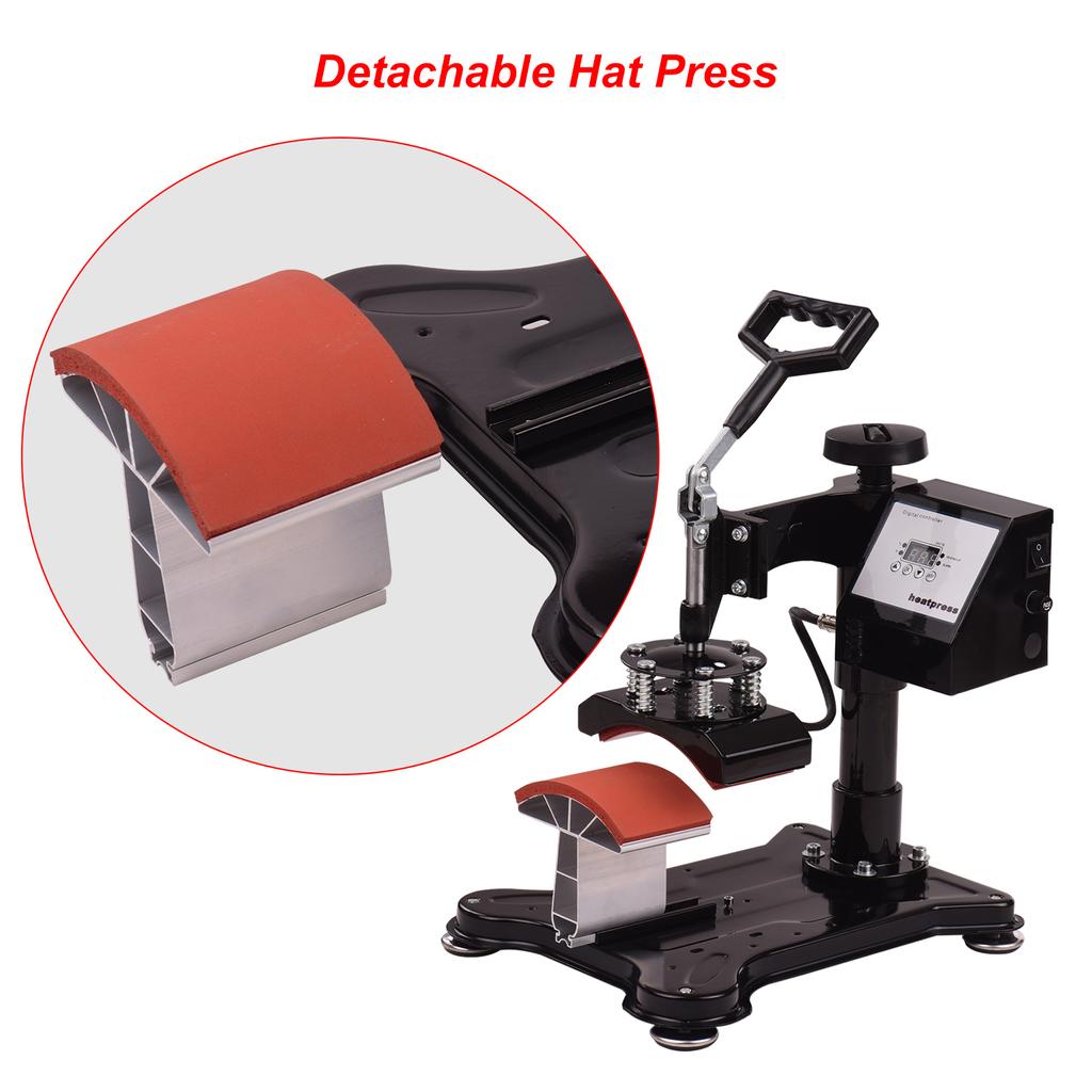 5.5x3 Inch Swing Away Combo Digital Hat Ht Press Thermal Transfer NaMachine