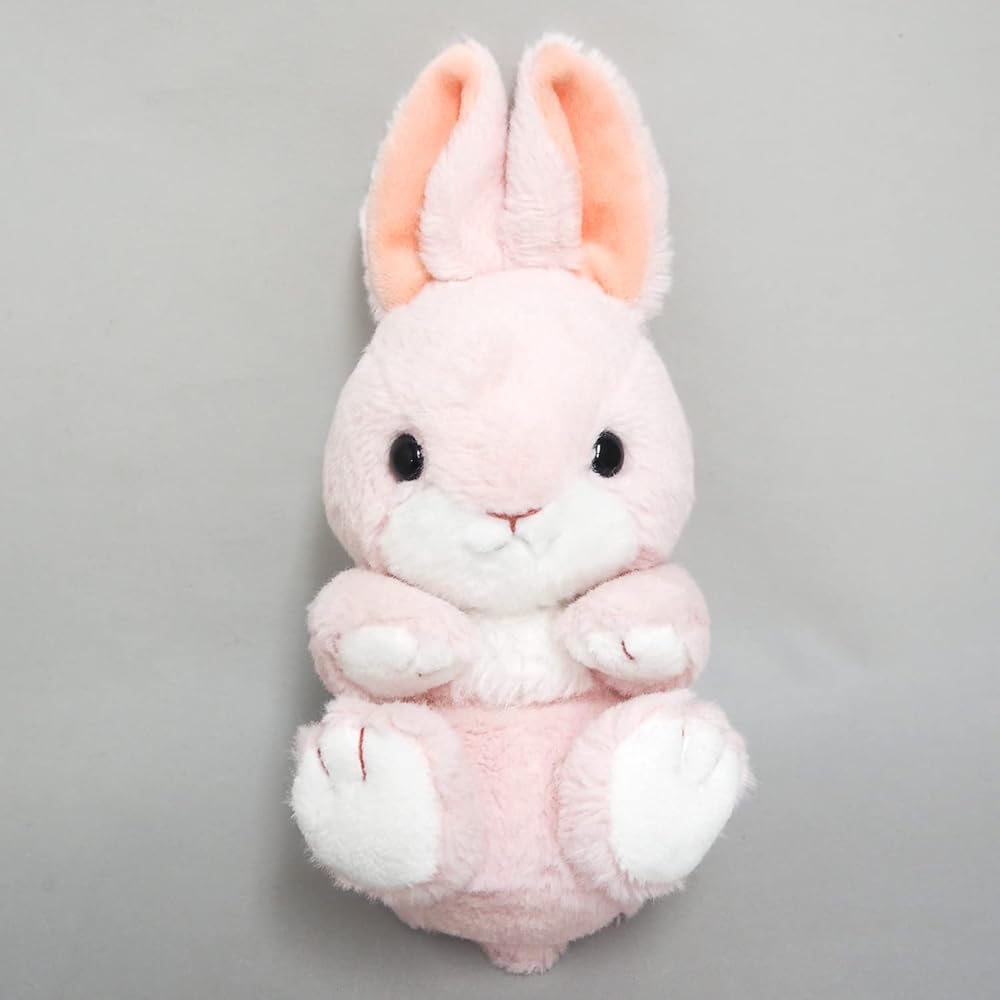 Sanei Boeki Original Kyuun Koro Rabbit Plush Toy 10cm x 12cm x 12cm Animal
